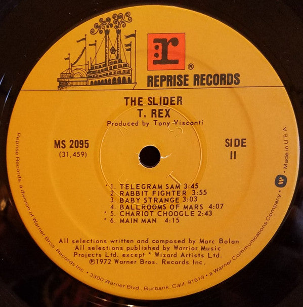 T. Rex - The Slider (Vinyl, LP, Album, Reissue) Very Good Plus (VG+) / Very Good Plus (VG+)