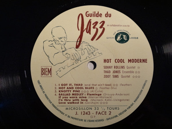 Sonny Rollins Quintet - Hot - Cool Modern (Vinyl, LP, Compilation) Very Good (VG) / Fair (F)