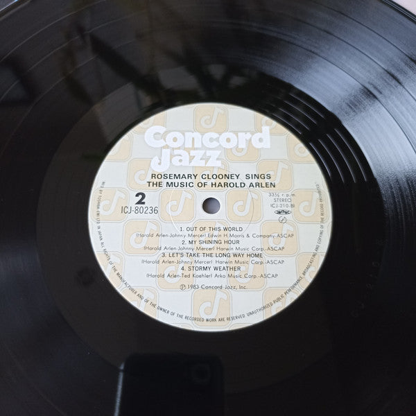 Rosemary Clooney - Rosemary Clooney Sings The Music Of Harold Arlen...