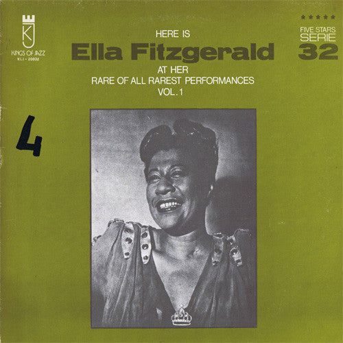 Ella Fitzgerald - Here Is Ella Fitzgerald At Her Rare Of All Rarest Performances Vol. 1 (Vinyl, LP, Compilation) Very Good Plus (VG+) / Very Good Plus (VG+)