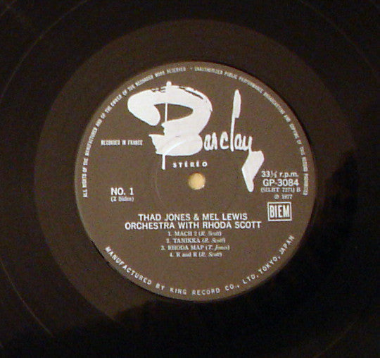 Thad Jones / Mel Lewis Orchestra - Thad Jones & Mel Lewis Orchestra With Roda Scott (Vinyl, LP, Album, Reissue) Very Good (VG) / Very Good (VG)