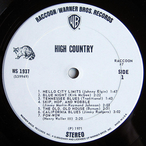 High Country - High Country (Vinyl, LP, Album, Stereo) Very Good Plus (VG+) / Very Good Plus (VG+)
