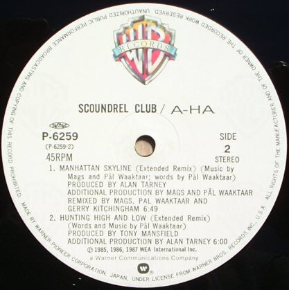 a-ha - Scoundrel Club (Vinyl, 12", 45 RPM, Mini-Album, Compilation)