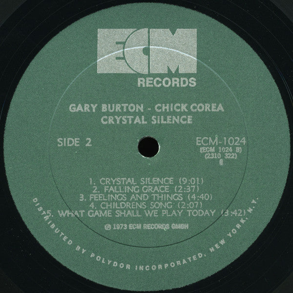 Gary Burton / Chick Corea - Crystal Silence (Vinyl, LP, Album) Good Plus (G+) / Very Good Plus (VG+)
