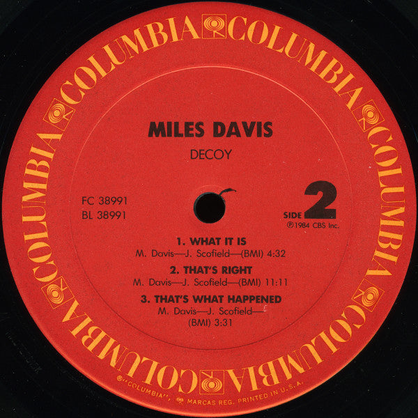 Miles Davis - Decoy (Vinyl, LP, Album, Stereo) Very Good (VG) / Very Good (VG)