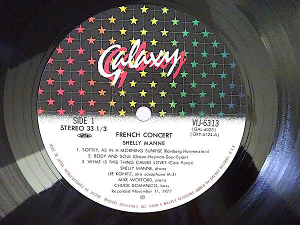 Shelly Manne Quartet - French Concert (Vinyl, LP, Album, Stereo) Very Good Plus (VG+) / Very Good Plus (VG+)