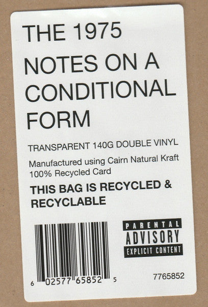 The 1975 - Notes On A Conditional Form (2xVinyl, LP, Album, Stereo) Very Good Plus (VG+) / Near Mint (NM or M-)