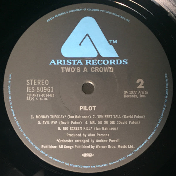Pilot - Two's A Crowd (Vinyl, LP, Album) Very Good Plus (VG+) / Good Plus (G+)