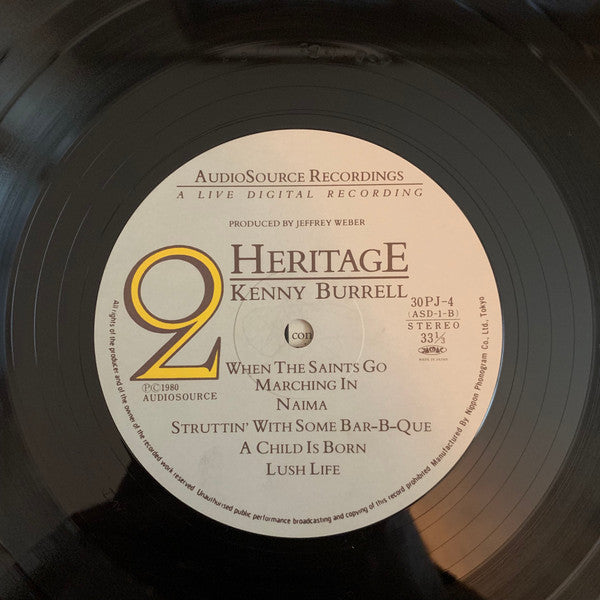 Kenny Burrell - Heritage (Vinyl, LP, Album) Very Good Plus (VG+) / Very Good Plus (VG+)