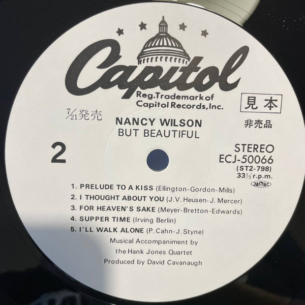 Nancy Wilson - But Beautiful (Vinyl, LP, Album, Promo, Reissue, Stereo) Very Good Plus (VG+) / Very Good Plus (VG+)