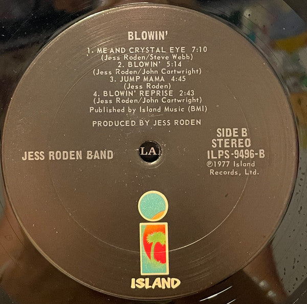 The Jess Roden Band - Blowin' (Vinyl, LP, Album) Good Plus (G+) / Very Good (VG)