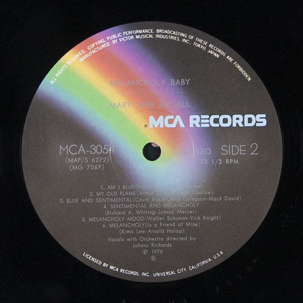 Mary Ann McCall - Melancholy Baby (Vinyl, LP, Album, Reissue, Stereo) Very Good Plus (VG+) / Good Plus (G+)