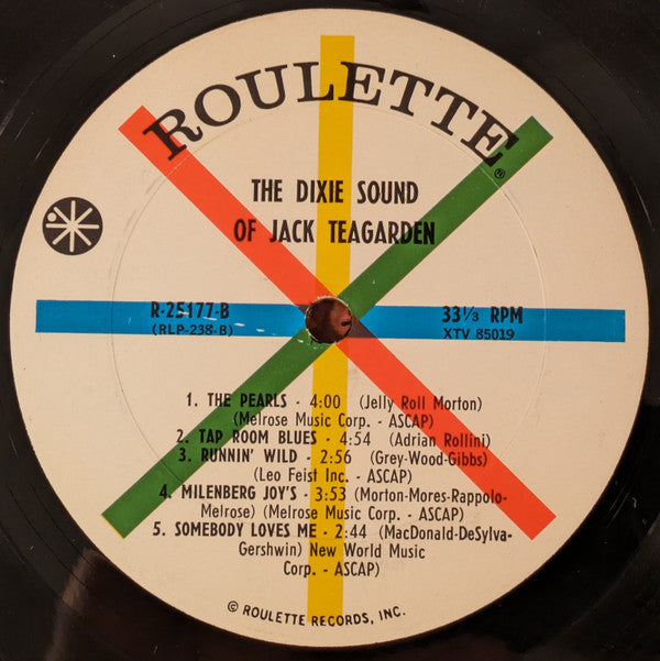 Jack Teagarden - The Dixie Sound Of Jack Teagarden (Vinyl, LP, Album, Mono) Very Good (VG) / Very Good Plus (VG+)