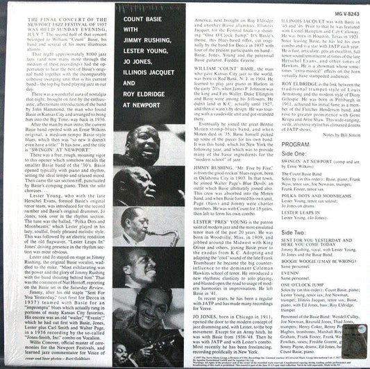 Count Basie - Count Basie At Newport (Vinyl, LP, Album, Reissue, Stereo, Mono) Near Mint (NM or M-) / Near Mint (NM or M-)