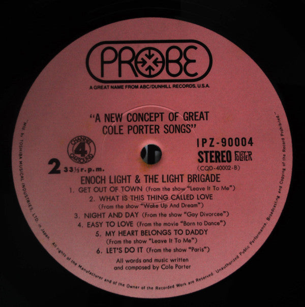 Enoch Light And The Light Brigade - A New Concept Of Great Cole Porter Songs (Vinyl, LP, Album, Quadraphonic) Very Good Plus (VG+) / Very Good (VG)
