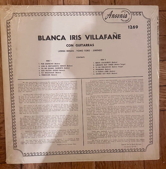 Blanca Iris Villafañe - Blanca Iris Villafañe (Vinyl, LP, Stereo) Very Good (VG) / Very Good (VG)
