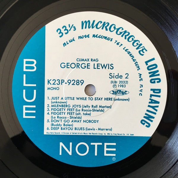George Lewis And His New Orleans Stompers - Volume 2 (Vinyl, LP, Album, Mono) Near Mint (NM or M-) / Very Good Plus (VG+)