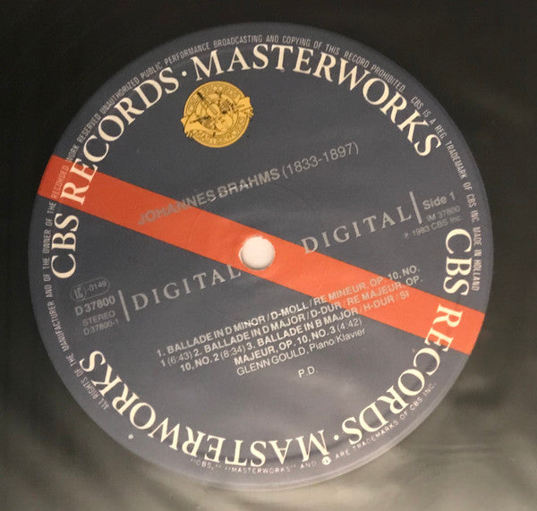 Johannes Brahms - Ballades, Op.10, Rhapsodies, Op.79 (Vinyl, LP, Album, Stereo) Near Mint (NM or M-) / Very Good Plus (VG+)