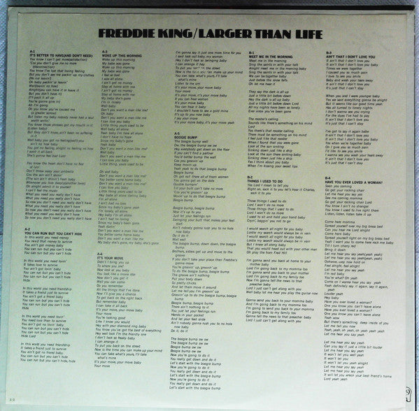 Freddie King - Larger Than Life (Vinyl, LP) Very Good Plus (VG+) / Very Good (VG)