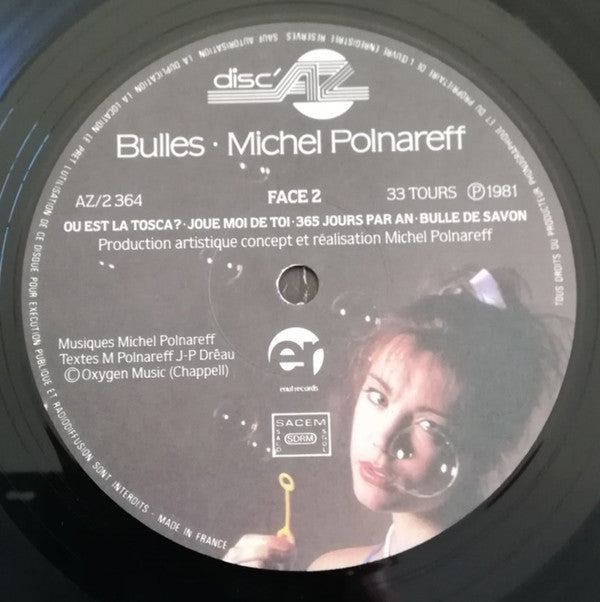 Michel Polnareff - Bulles (Vinyl, LP, Album) Very Good (VG) / Very Good Plus (VG+)