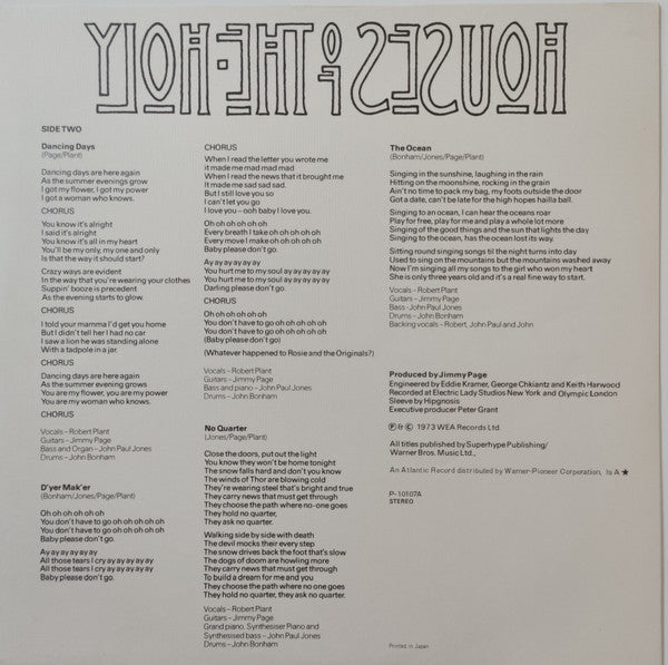 Led Zeppelin - Houses Of The Holy (Vinyl, LP, Album, Reissue) Very Good Plus (VG+) / Very Good Plus (VG+)