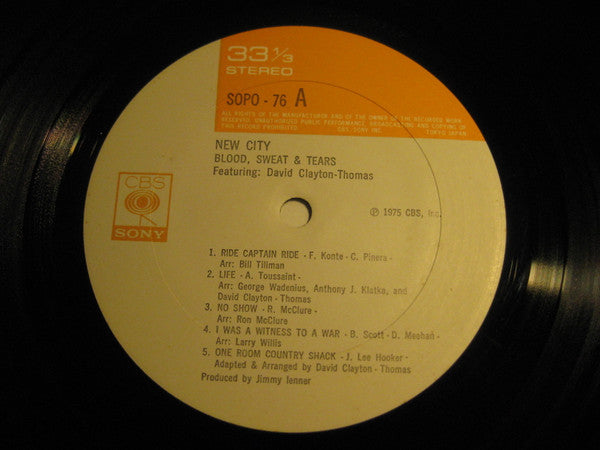 Blood, Sweat And Tears - New City (Vinyl, LP, Album)