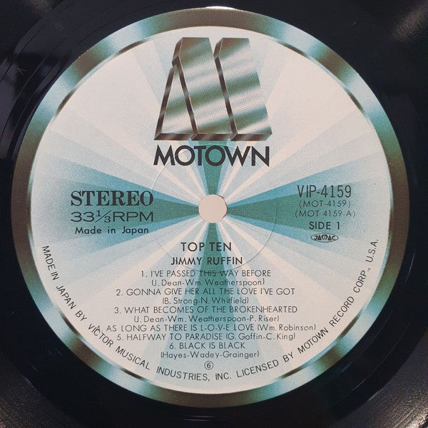 Jimmy Ruffin - Sings Top Ten (Vinyl, LP, Album, Reissue, Stereo) Very Good (VG) / Very Good (VG)