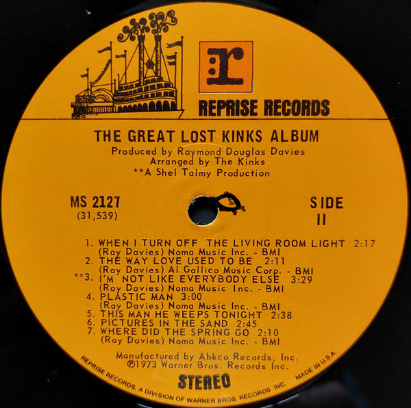 The Kinks - The Great Lost Kinks Album (Vinyl, LP, Album, Stereo, Mono) Very Good Plus (VG+) / Very Good Plus (VG+)