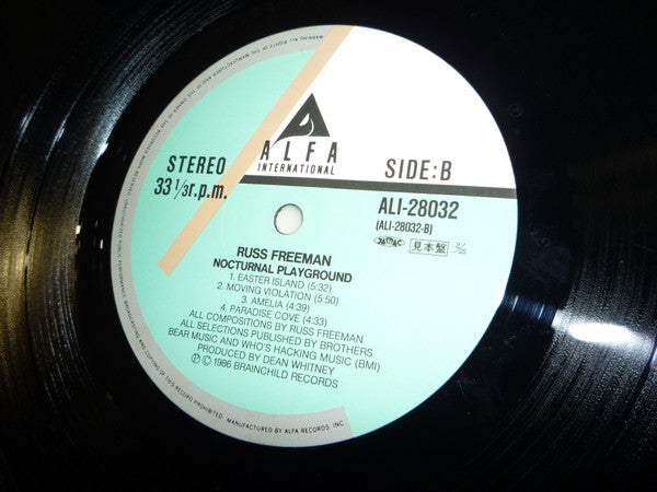 Russ Freeman (2) - Nocturnal Playground (Vinyl, LP, Album, Promo, Stereo) Near Mint (NM or M-) / Very Good Plus (VG+)