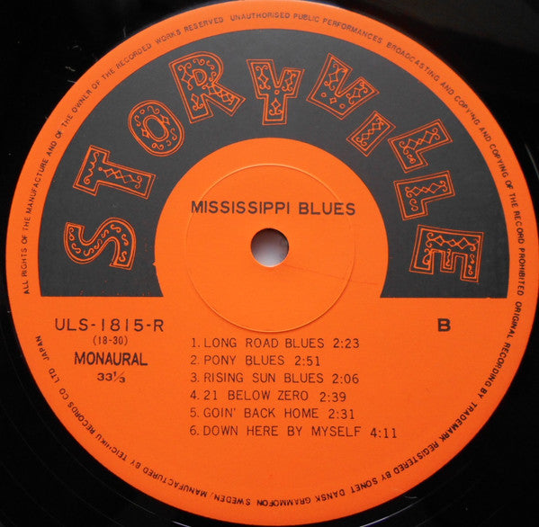 Various - Mississippi Blues (Vinyl, LP, Compilation) Very Good Plus (VG+) / Very Good Plus (VG+)