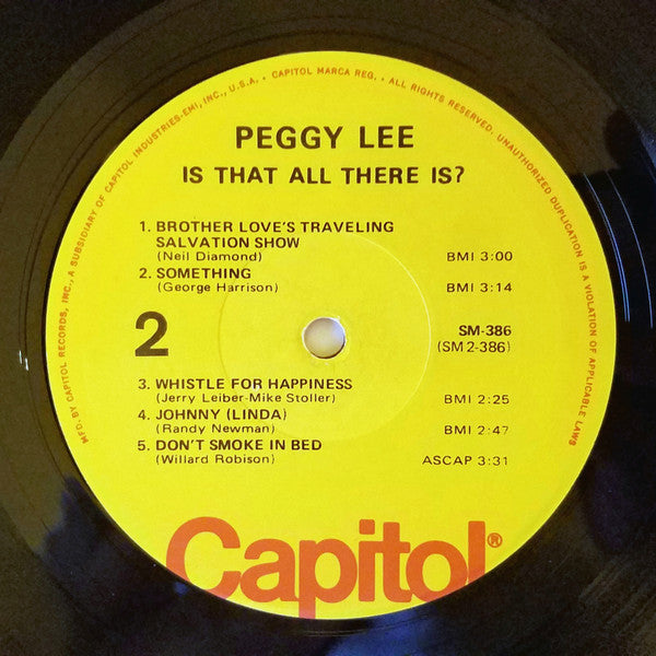Peggy Lee - Is That All There Is? (Vinyl, LP, Album, Reissue) Near Mint (NM or M-) / Very Good Plus (VG+)