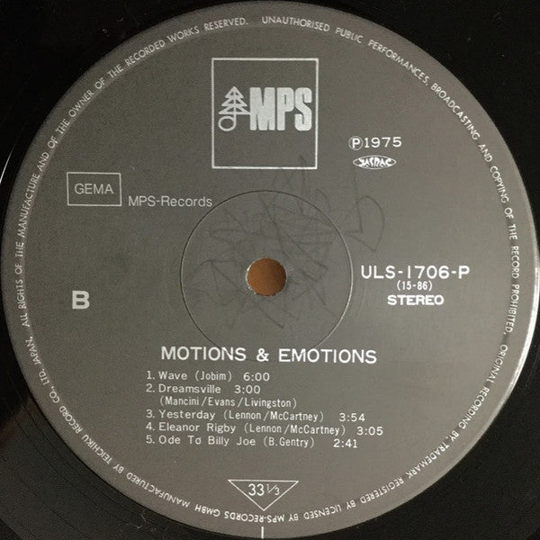 Oscar Peterson - Motions & Emotions (Vinyl, LP, Album, Reissue, Ste...