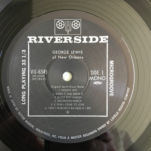 George Lewis (2) - George Lewis Of New Orleans (Vinyl, LP, Compilation, Reissue, Mono) Very Good Plus (VG+) / Very Good Plus (VG+)
