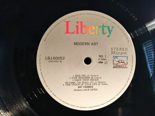 Art Farmer - Modern Art (Vinyl, LP, Album, Reissue, Stereo) Very Good Plus (VG+) / Very Good Plus (VG+)