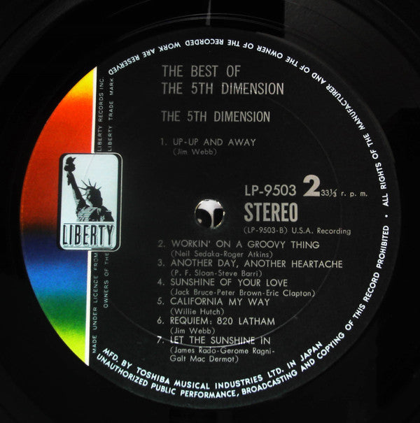 The Fifth Dimension - The Best Of (Vinyl, LP, Compilation, Stereo) Very Good (VG) / Good Plus (G+)