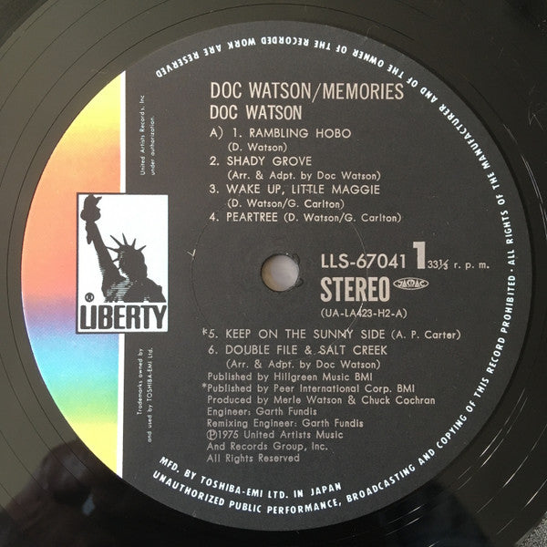 Doc Watson - Memories (Vinyl, LP, Album)