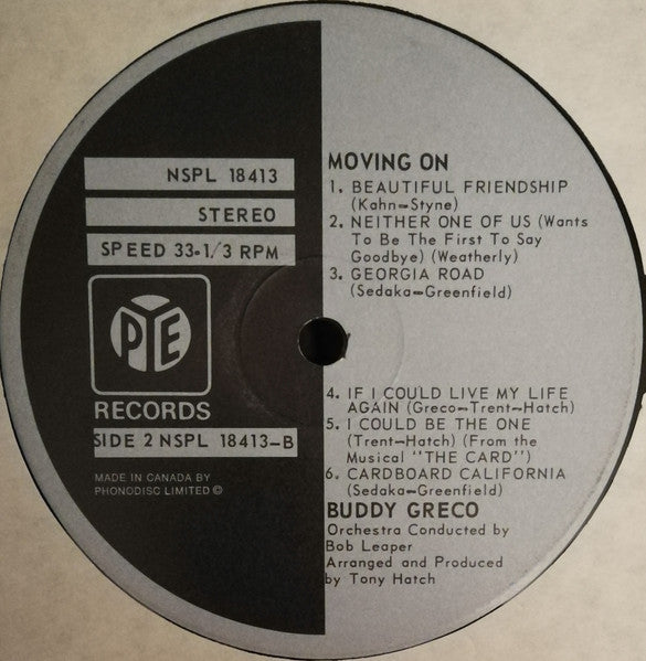 Buddy Greco - Movin' On (Vinyl, LP, Album) Good Plus (G+) / Good Plus (G+)