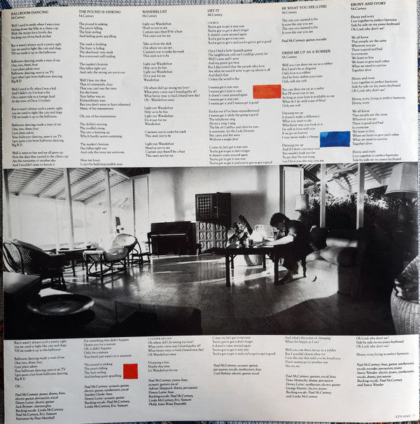 Paul McCartney - Tug Of War (Vinyl, LP, Album, Stereo) Very Good Plus (VG+) / Very Good Plus (VG+)