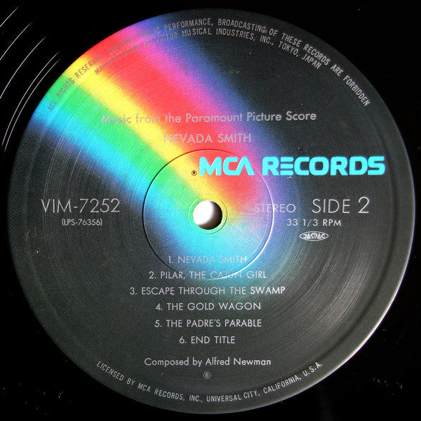 Alfred Newman - Nevada Smith (Vinyl, LP, Album, Limited Edition, Reissue) Very Good Plus (VG+) / Very Good (VG)