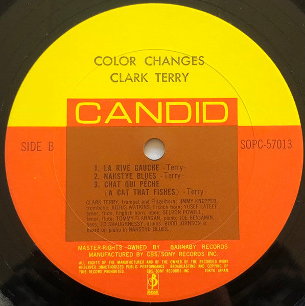 Clark Terry - Color Changes (Vinyl, LP, Album, Reissue, Mono) Very Good Plus (VG+) / Very Good Plus (VG+)