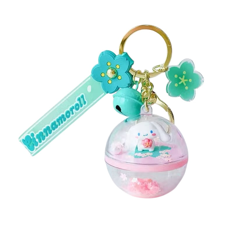 Sanrio 3D Sakura Clear Ball Keyring | サンリオ 3D 桜 クリアボール キーホルダー