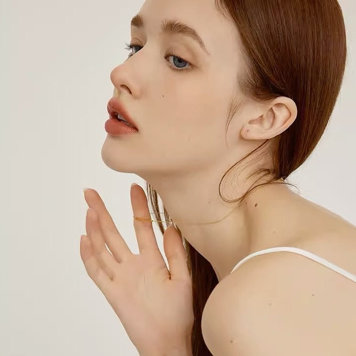 【LOEM】 GOLD ZIRCONIA NECKLACE
