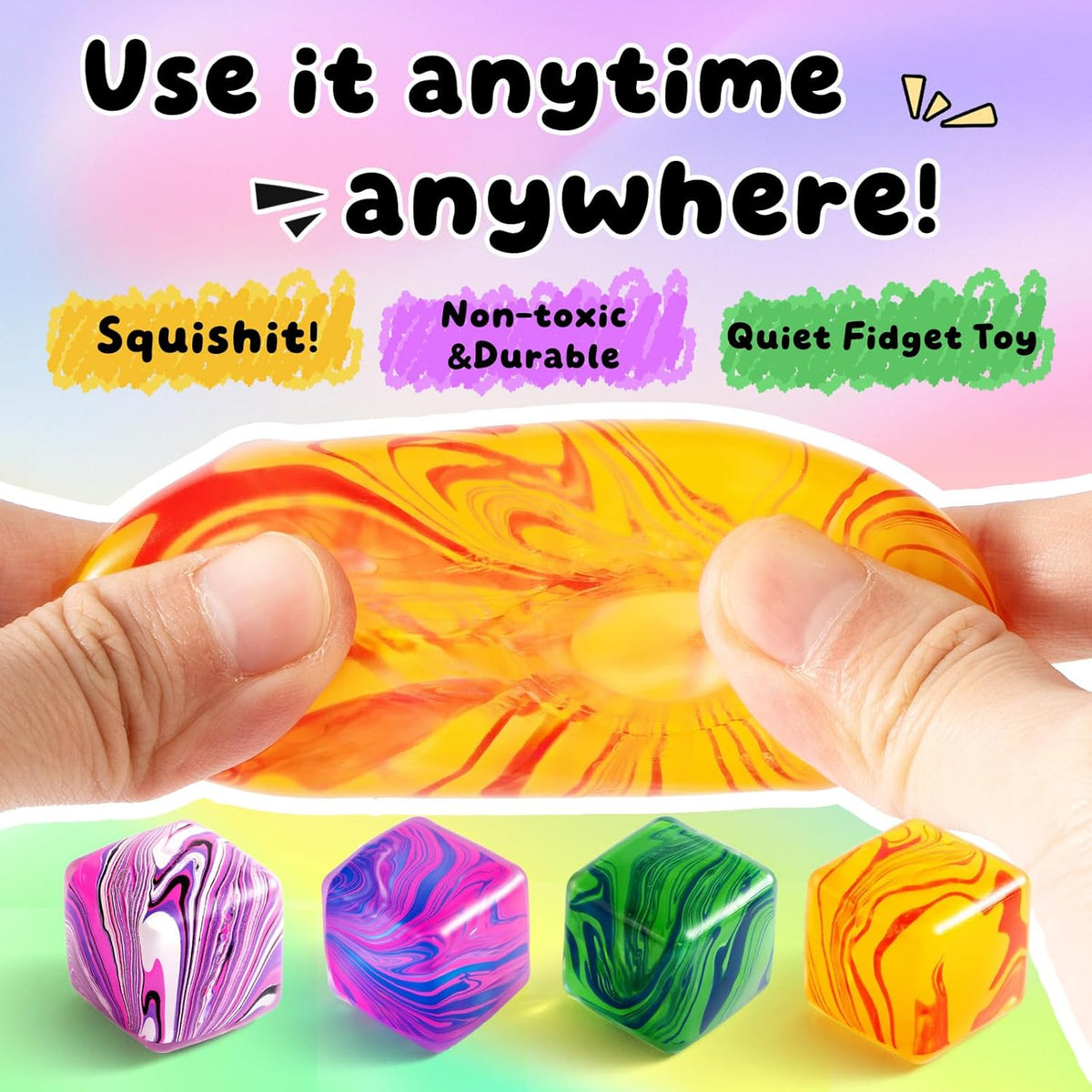 Swirl Cube Squishy Toy / 渦巻きキューブスクイーズトイ