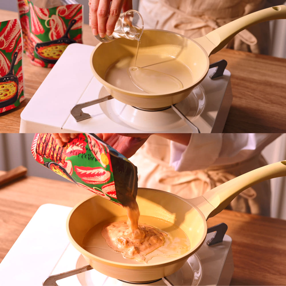 本格韓国キムチチヂミ 手作りキット100g サリークック 水を入れて5分焼くだけ 簡単調理 おつまみ おかず