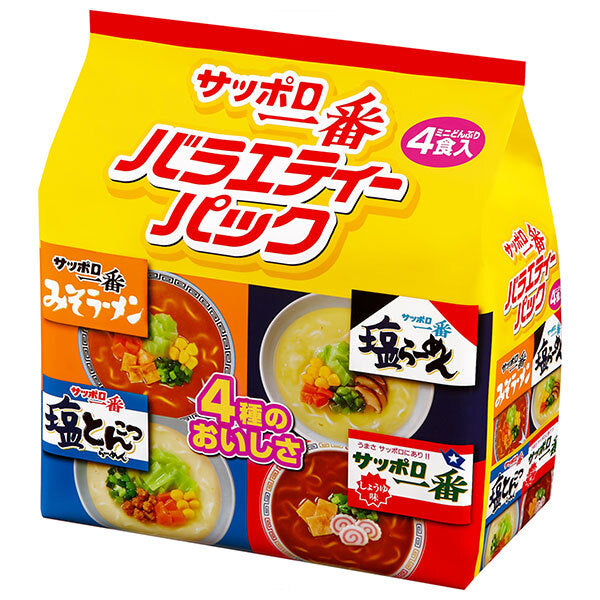 サンヨー食品 サッポロ一番 ミニどんぶり バラエティーパック 4食入×6個入【日本出荷】