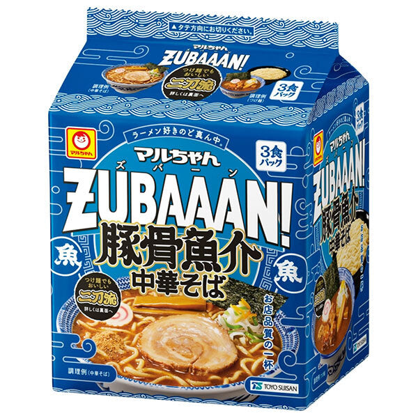 東洋水産 マルちゃんZUBAAAN! 豚骨魚介中華そば 3食パック×9個入【日本出荷】