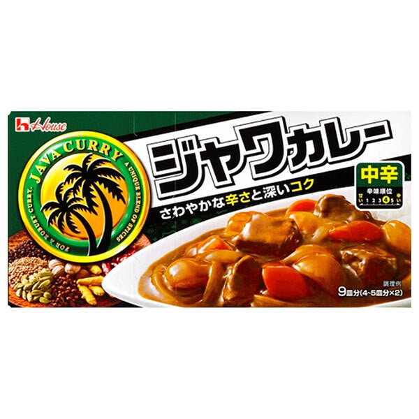 ハウス食品 ジャワカレー 中辛 185g×10個入【日本出荷】