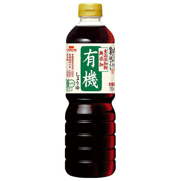 イチビキ 無添加有機しょうゆ 750mlペットボトル×8本入【日本出荷】