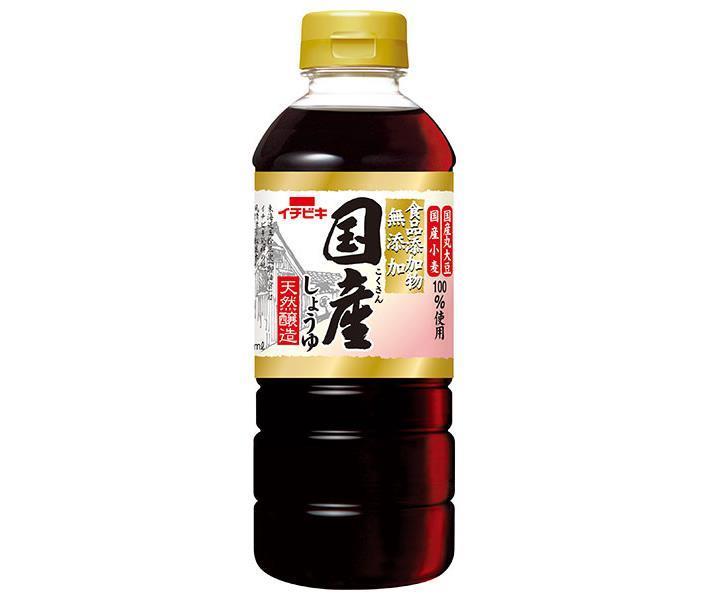 イチビキ 無添加国産しょうゆ 500mlペットボトル×8本入【日本出荷】