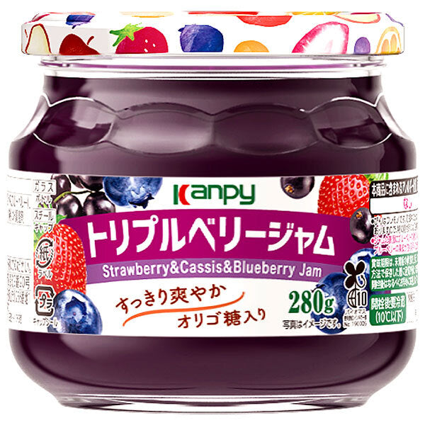 カンピー トリプルベリージャム 280g瓶×6個入【日本出荷】